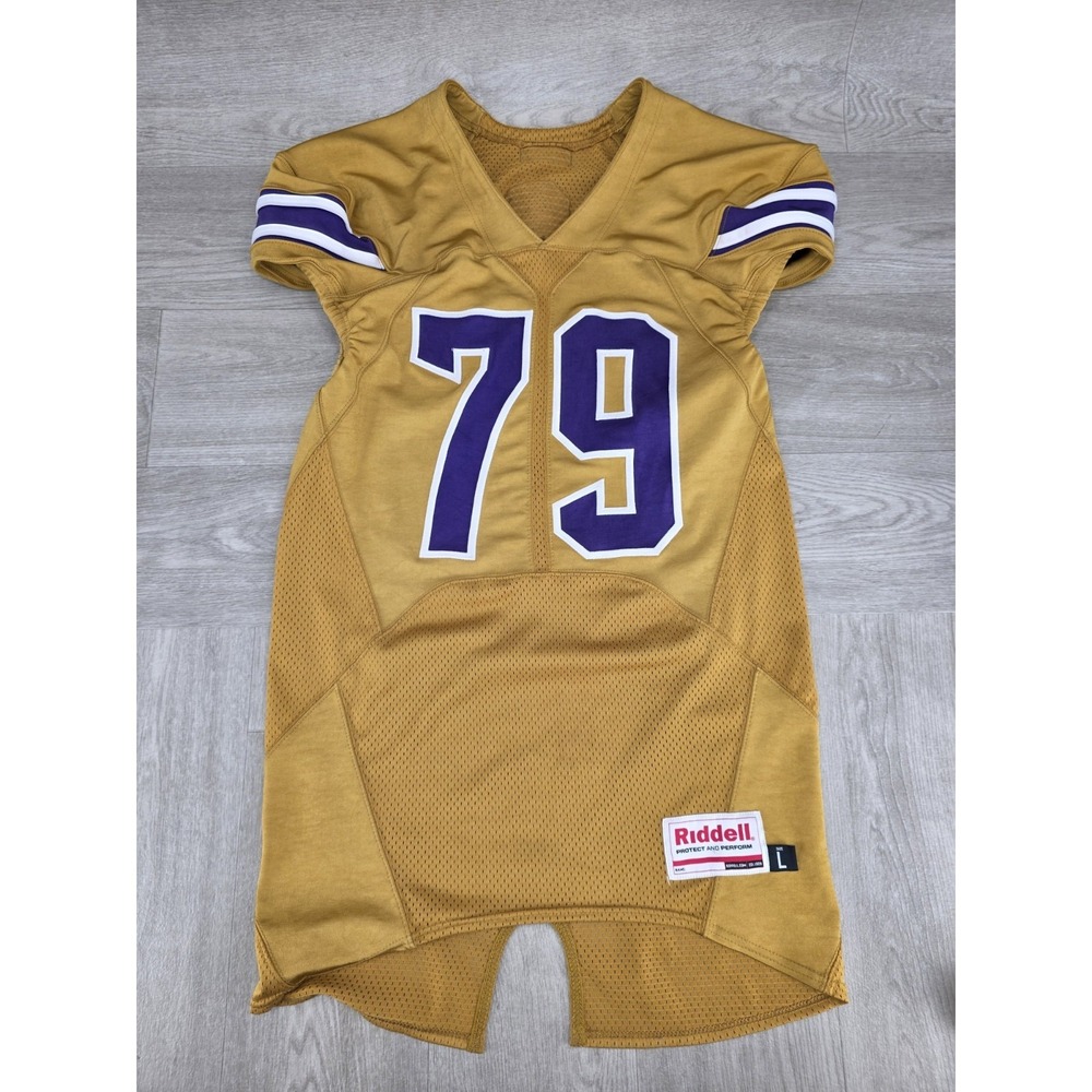Riddell Activewear‎ Shirt Men'Sz L Yellow Jersey USA Protect and Perform #79